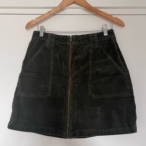 Ultra High Rise Corduroy Forest Green Mini Short Perfect for Fall!